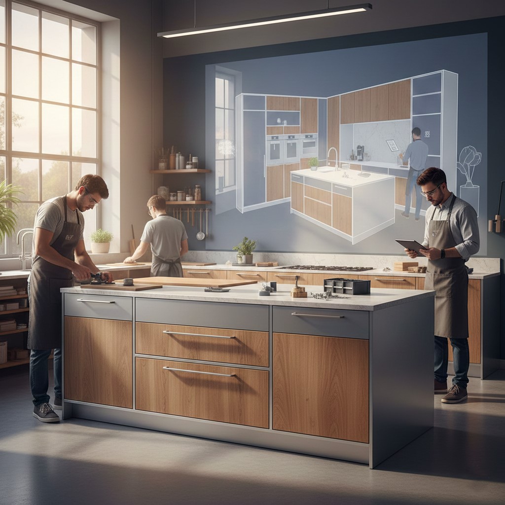 مصنع تفصيل مطابخ خشب